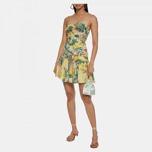 Zimmermann Women’s Juliette Cut out Flip Linen Dress Hawaiian Print Resortwear